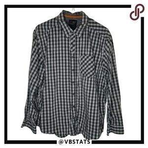 5.11 Tactical Black-White‎ Plaid Long Sleeve Outdoor Performance Button Down XL